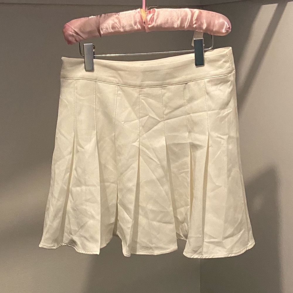 Shein white tennis skirt